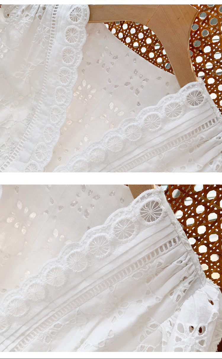 Pure Cotton High-Waisted Button-Down Dress