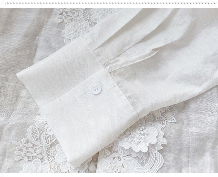 Linen Blend 3D Embroidered Shirt